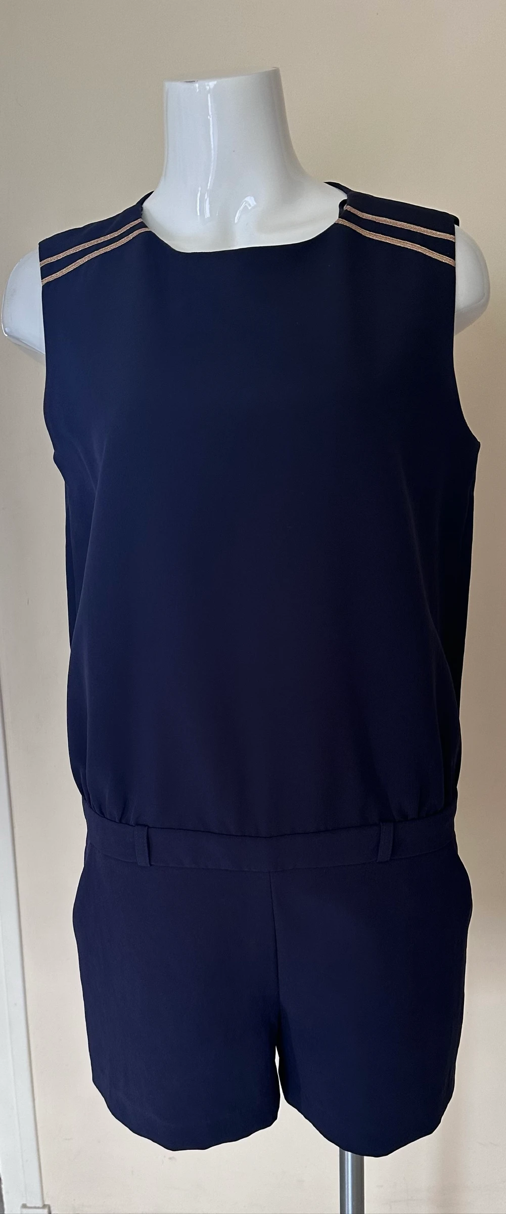 Élégante Combinaison-Short Azul Marinho Etam – Tamanho 40 – Estado Impecável – photo 2
